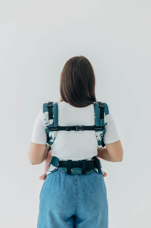 Nosidełko LennyUpGrade PRO  z tkaniny żakardowej,100% wiskoza bambusowa, rozmiar standard - BIRDY - SKYWARD #babywearing
