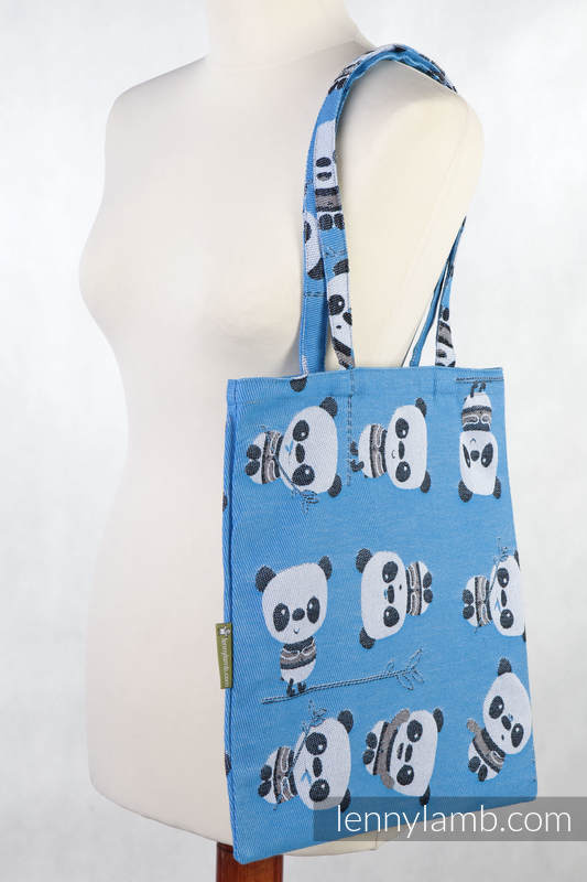 Torba na zakupy z materiału chustowego - PANDA #babywearing