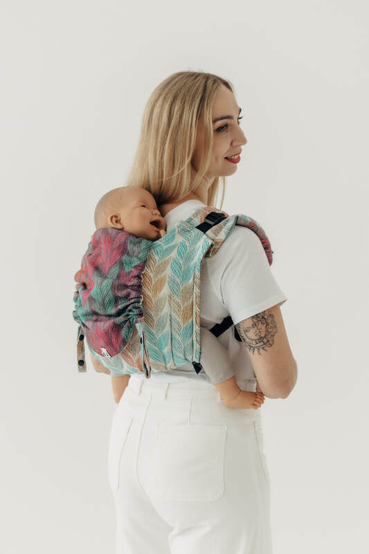 Lenny Buckle Onbuhimo PRO Tragehilfe, Größe Standard, Jacquardwebung (100% Baumwolle) - DIE AUSGABE FÜR PROFIS - TANGLED PLAIT #babywearing