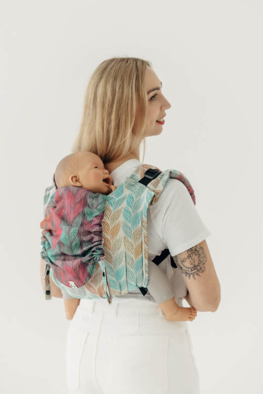 Lenny Buckle Onbuhimo PRO Tragehilfe, Größe Standard, Jacquardwebung (100% Baumwolle) - DIE AUSGABE FÜR PROFIS - TANGLED PLAIT #babywearing