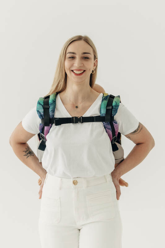 Lenny Buckle Onbuhimo PRO baby carrier, preschool size, jacquard weave (100% cotton) - FOR PROFESSIONAL USE EDITION - JURASSIC - NEW ERA #babywearing