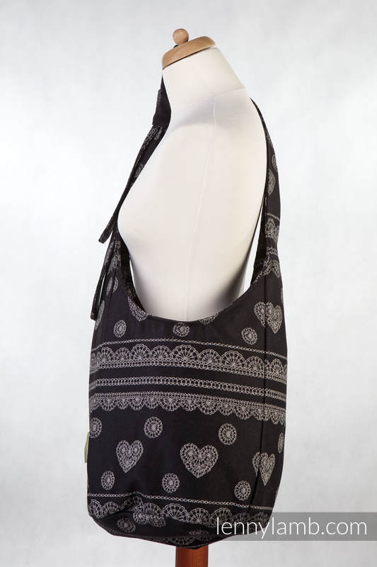 Hobo Bag made of woven fabric, 100% cotton - GLAMOROUS LACE #babywearing