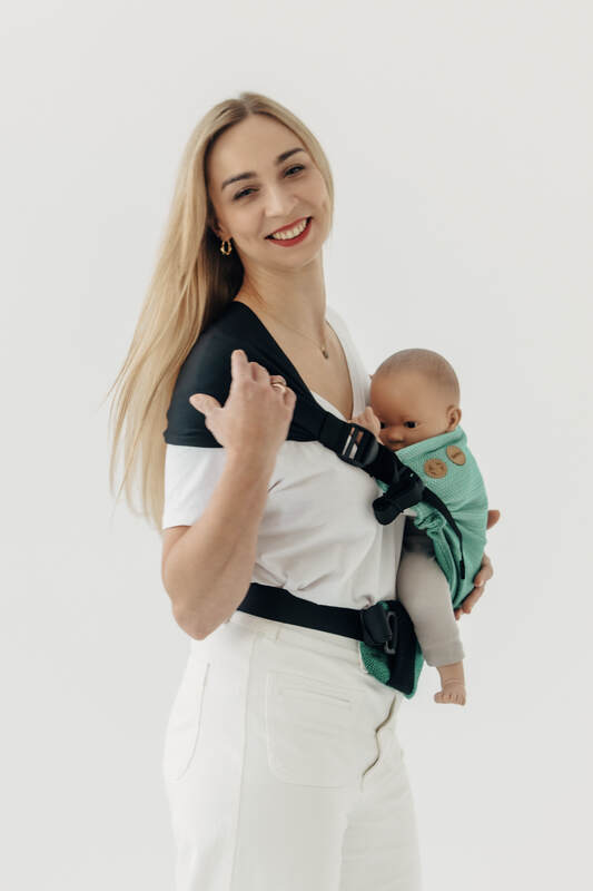 Porte-bébé LennyHip (1/2 porte-bébé LennyTwin), taille standard, tissage herringbone, 100% coton - VERSION POUR USAGE PROFESSIONNEL - ENTWINE #babywearing