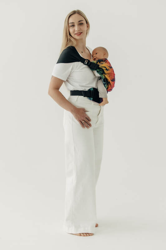 LennyHip Carrier (1/2 of LennyTwin Carrier), Standard Size, jacquard weave 100% cotton - FOR PROFESSIONAL USE EDITION - JURASSIC - NEW ERA #babywearing