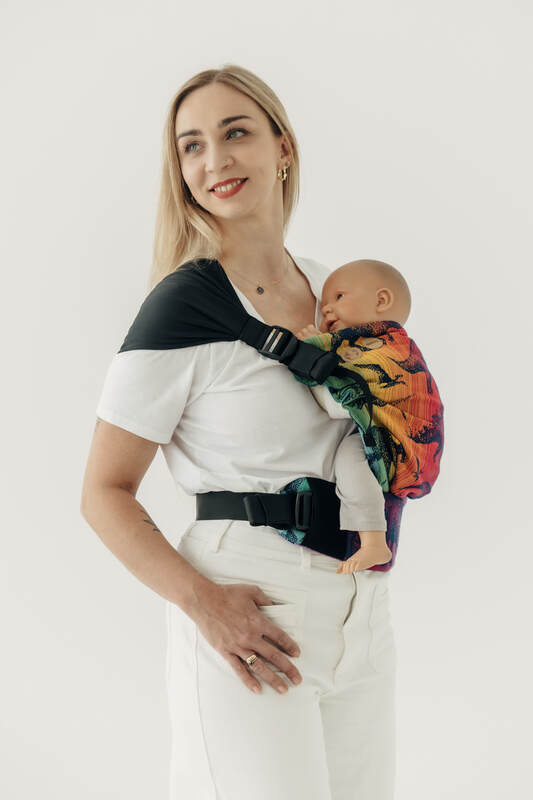 LennyHip Carrier (1/2 of LennyTwin Carrier), Standard Size, jacquard weave 100% cotton - FOR PROFESSIONAL USE EDITION - JURASSIC - NEW ERA #babywearing