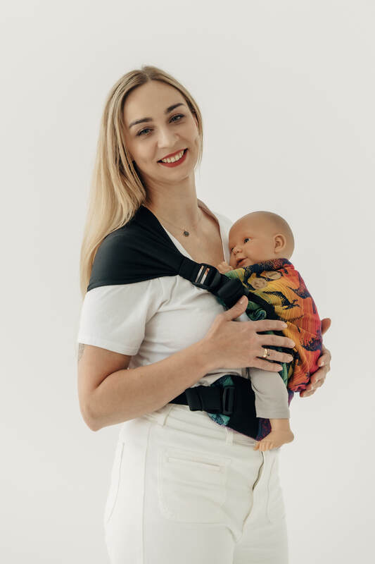 LennyHip Carrier (1/2 of LennyTwin Carrier), Standard Size, jacquard weave 100% cotton - FOR PROFESSIONAL USE EDITION - JURASSIC - NEW ERA #babywearing