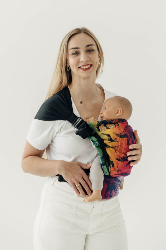 LennyHip Carrier (1/2 of LennyTwin Carrier), Standard Size, jacquard weave 100% cotton - FOR PROFESSIONAL USE EDITION - JURASSIC - NEW ERA #babywearing