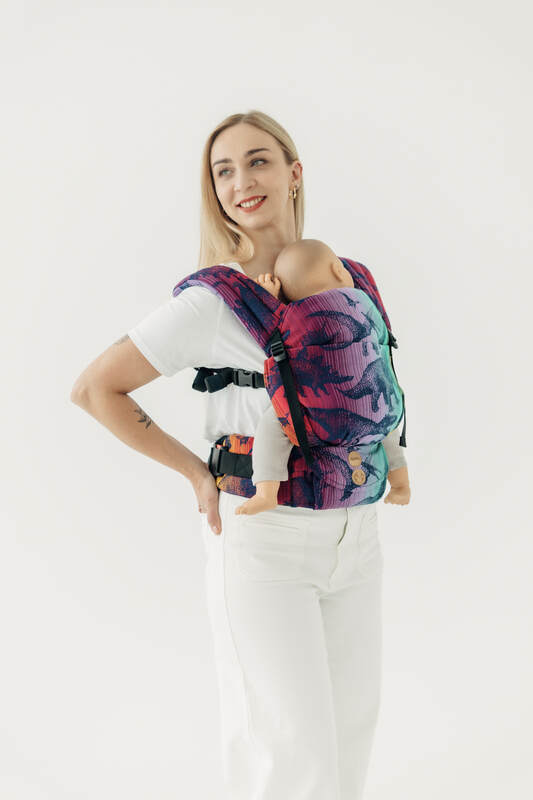 LennyLight Carrier, Standard Size, jacquard weave 100% cotton - FOR PROFESSIONAL USE EDITION - JURASSIC - NEW ERA #babywearing