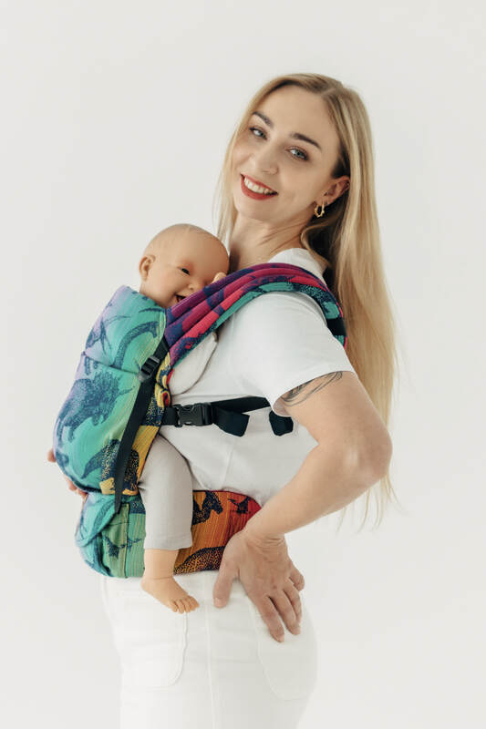 LennyLight Carrier, Standard Size, jacquard weave 100% cotton - FOR PROFESSIONAL USE EDITION - JURASSIC - NEW ERA #babywearing