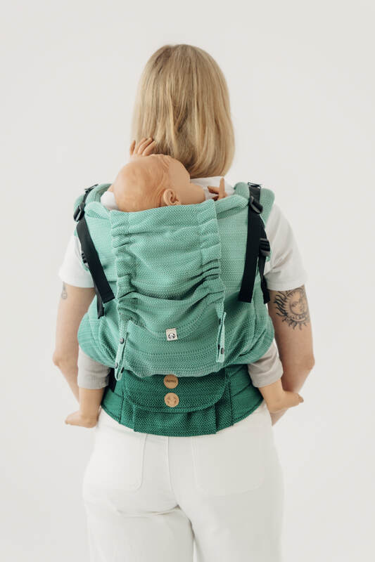 LennyPreschool - justerbar bæresæle, Størrelse , LITTLE HERRINGBONE  #babywearing