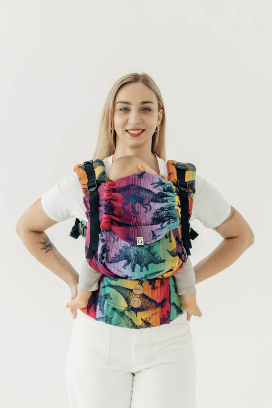 Porte-bébé LennyUpGrade PRO, taille standard, jacquard 100% coton - VERSION POUR USAGE PROFESSIONNEL - JURASSIC - NEW ERA #babywearing