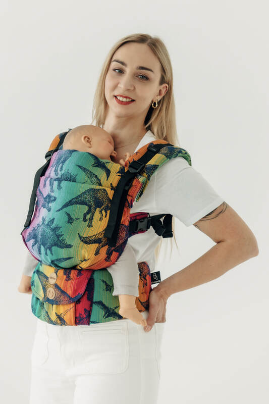 Porte-bébé LennyUpGrade PRO, taille standard, jacquard 100% coton - VERSION POUR USAGE PROFESSIONNEL - JURASSIC - NEW ERA #babywearing