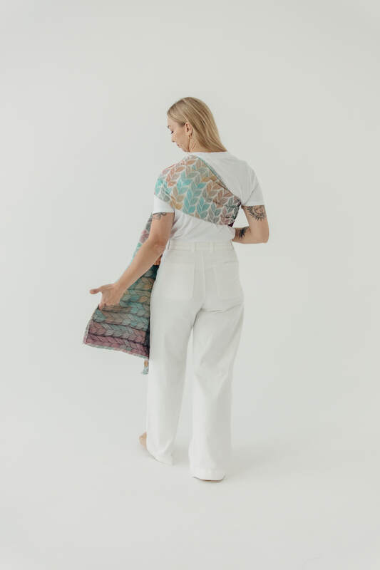 Ring Sling, Jacquard Weave (100% cotton), with gathered shoulder - FOR PROFESSIONAL USE EDITION - TANGLED PLAIT - standard 1.8m #babywearing