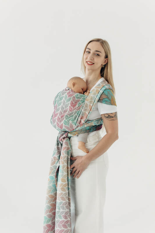 Tragetuch, Jacquardwebung (100% Baumwolle) - DIE AUSGABE FÜR PROFIS - TANGLED PLAIT - Größe L #babywearing
