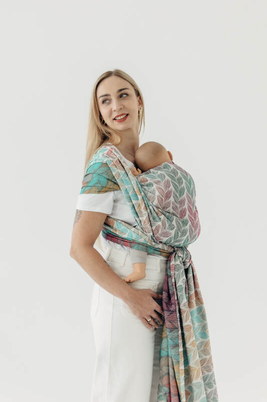 Tragetuch, Jacquardwebung (100% Baumwolle) - DIE AUSGABE FÜR PROFIS - TANGLED PLAIT - Größe L #babywearing