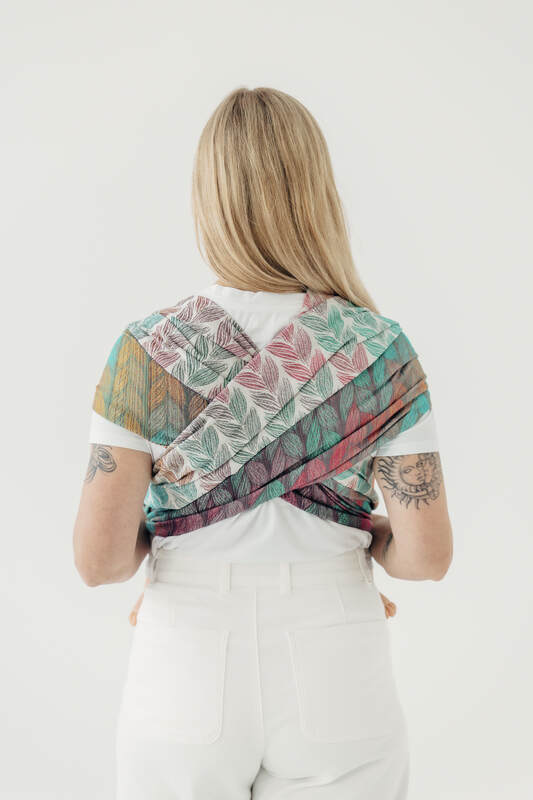 Tragetuch, Jacquardwebung (100% Baumwolle) - DIE AUSGABE FÜR PROFIS - TANGLED PLAIT - Größe L #babywearing