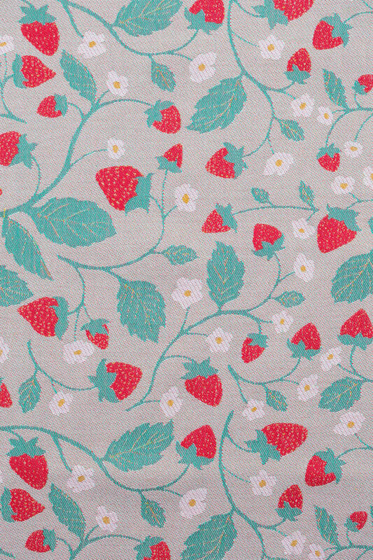LennyLight Carrier, Standard Size, jacquard weave 100% cotton - STRAWBERRIES #babywearing