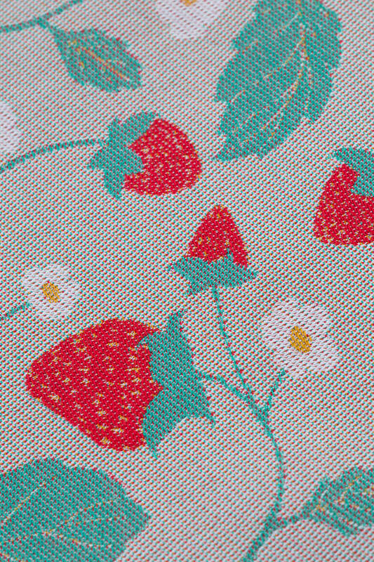 LennyLight Carrier, Standard Size, jacquard weave 100% cotton - STRAWBERRIES #babywearing