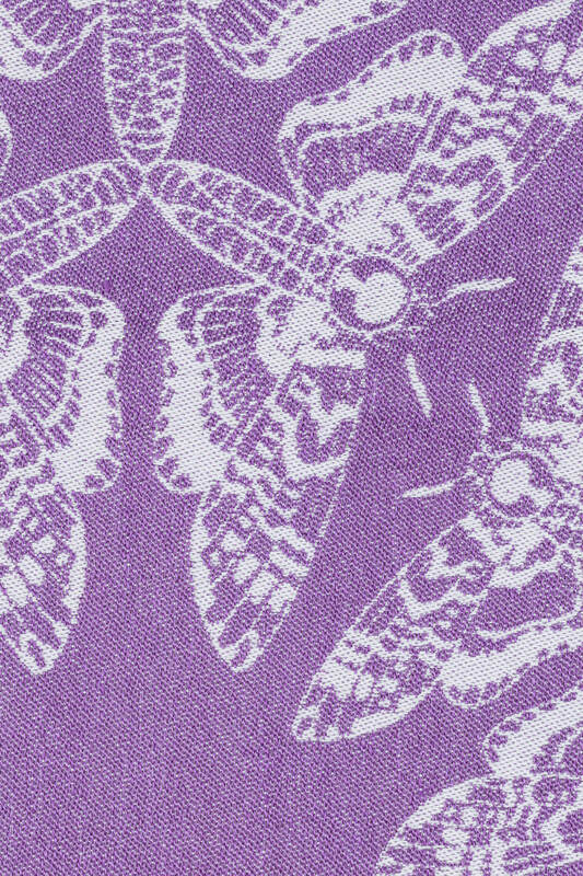 LennyLight Carrier, Standard Size, jacquard weave (47% cotton, 37% linen, 16% tussah silk) - QUEEN OF THE NIGHT - UBE REVERSE #babywearing