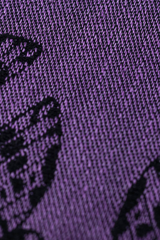 Lenny Buckle Onbuhimo PRO baby carrier, toddler size, jacquard weave (65% cotton 24% linen 11% tussah silk) - QUEEN OF THE NIGHT - RAVEN REVERSE #babywearing