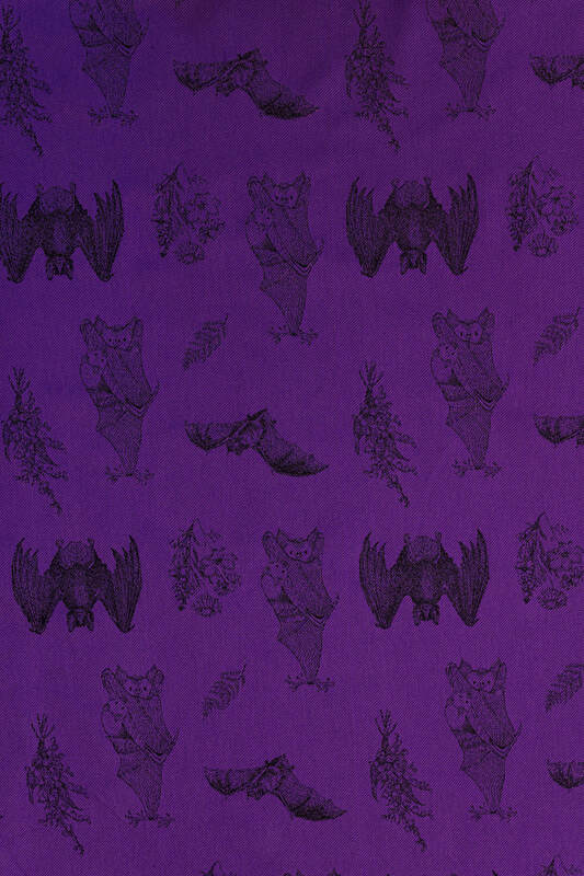 LennyLight Carrier, Standard Size, jacquard weave 100% cotton - IT'S BATS PURPLE #babywearing