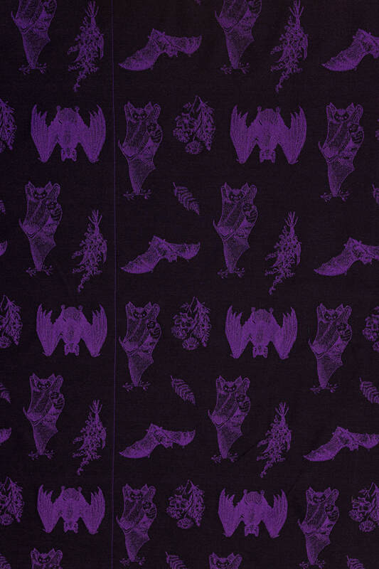 LennyLight Carrier, Standard Size, jacquard weave 100% cotton - IT'S BATS PURPLE #babywearing