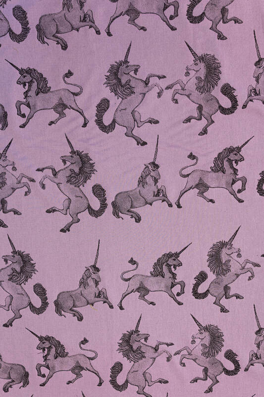 LennyLight Carrier, Standard Size, jacquard weave 100% cotton - ENCHANTED BEASTS AMETHYST #babywearing