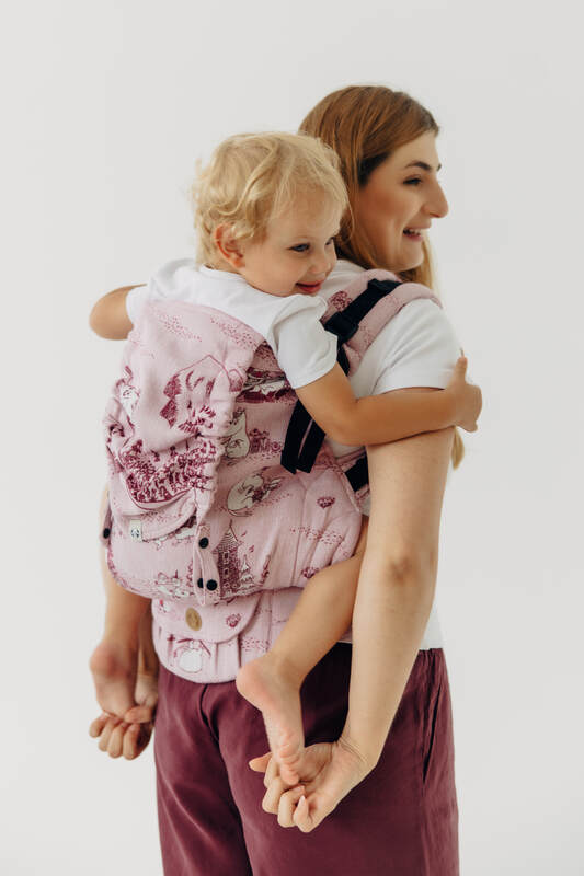 Mochila LennyPreschool, talla preschool, tejido jaqurad 100% algodón - MOOMINVALLEY - SHOW ME #babywearing