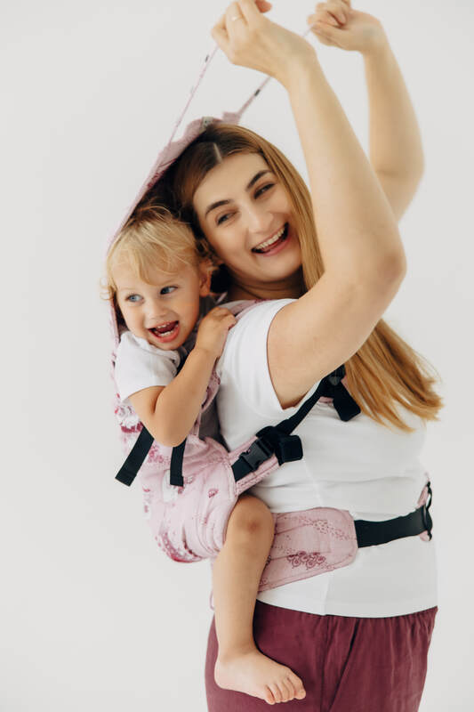 Mochila LennyPreschool, talla preschool, tejido jaqurad 100% algodón - MOOMINVALLEY - SHOW ME #babywearing