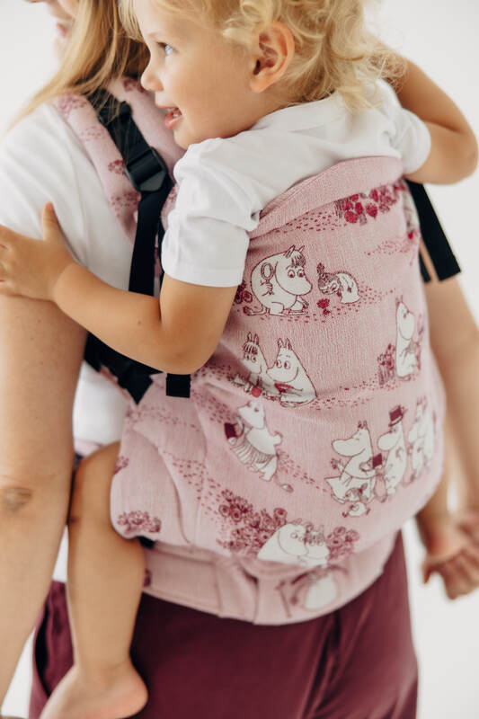 Mochila LennyPreschool, talla preschool, tejido jaqurad 100% algodón - MOOMINVALLEY - SHOW ME #babywearing