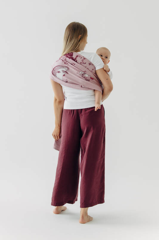 Bandolera de anillas, tejido Jacquard (100% algodón) - con plegado simple - MOOMINVALLEY - SHOW ME - standard 1.8m #babywearing