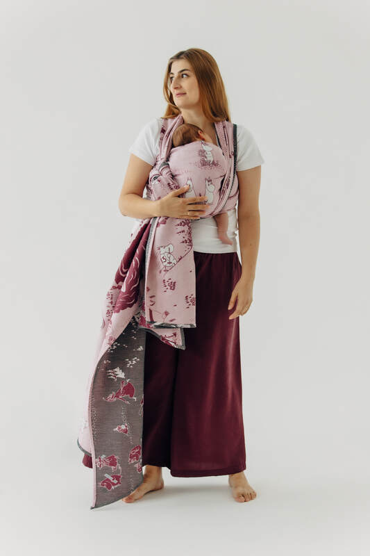 Fular, tejido jacquard (100% algodón) - MOOMINVALLEY - SHOW ME - talla XS #babywearing