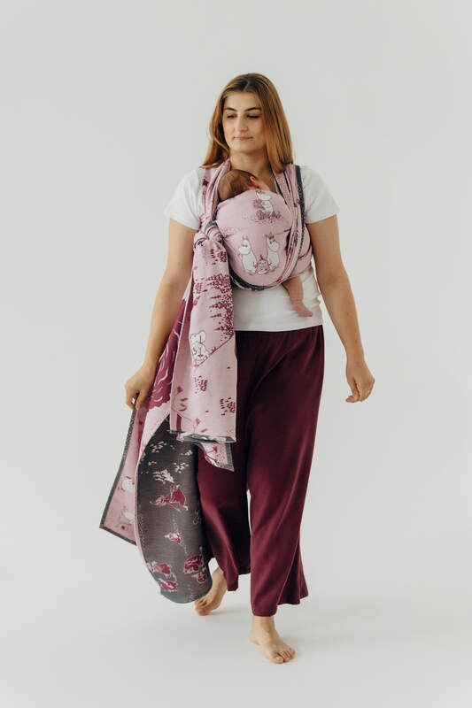 Fular, tejido jacquard (100% algodón) - MOOMINVALLEY - SHOW ME - talla XS #babywearing