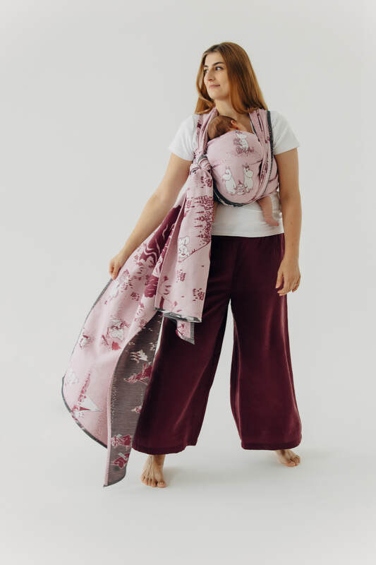 Fular, tejido jacquard (100% algodón) - MOOMINVALLEY - SHOW ME - talla XS #babywearing
