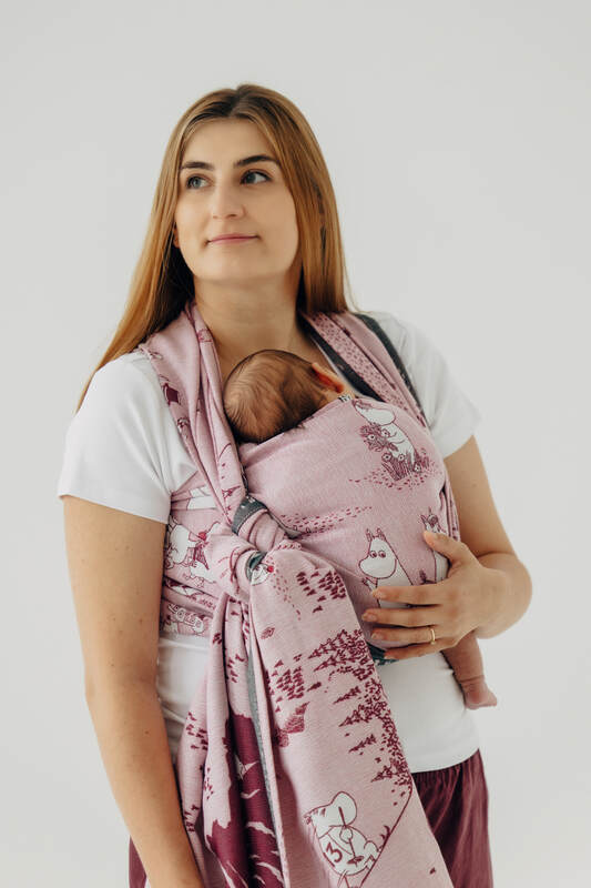 Baby Wrap, Jacquard Weave (100% cotton) - MOOMINVALLEY - SHOW ME - size M #babywearing