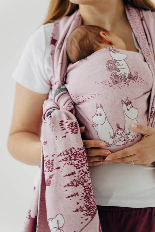 Fular, tejido jacquard (100% algodón) - MOOMINVALLEY - SHOW ME - talla XS #babywearing