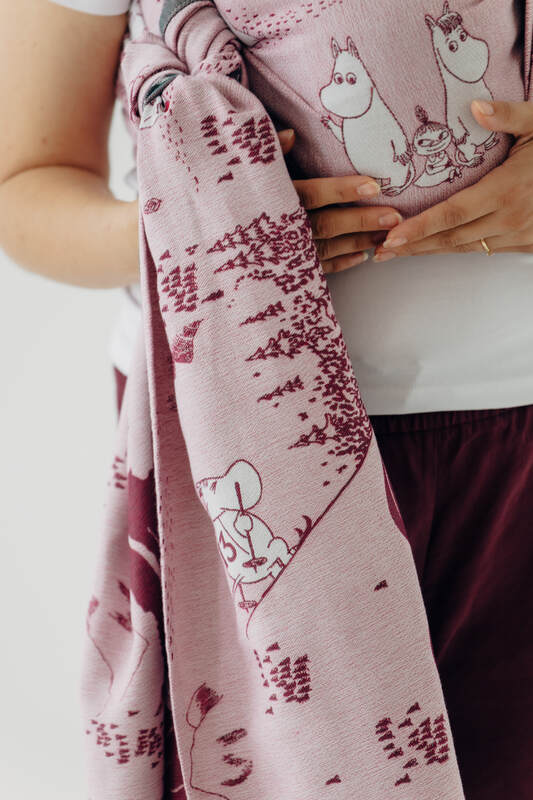 Fular, tejido jacquard (100% algodón) - MOOMINVALLEY - SHOW ME - talla XL #babywearing