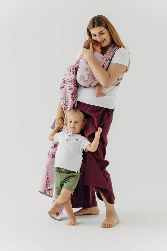 Fular, tejido jacquard (100% algodón) - MOOMINVALLEY - SHOW ME - talla XL #babywearing