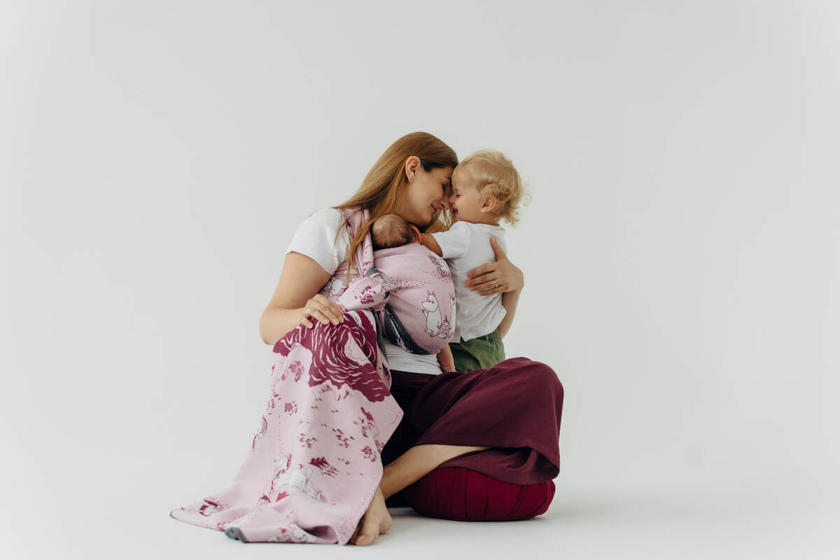 Fular, tejido jacquard (100% algodón) - MOOMINVALLEY - SHOW ME - talla XL #babywearing