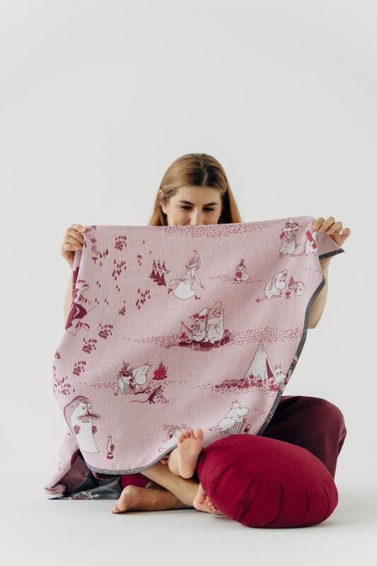 Fular, tejido jacquard (100% algodón) - MOOMINVALLEY - SHOW ME - talla S #babywearing