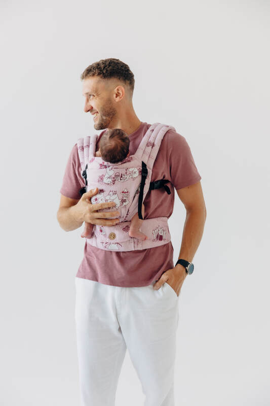 Mochila LennyLight, talla estándar, tejido jaqurad 100% algodón - MOOMINVALLEY - SHOW ME #babywearing