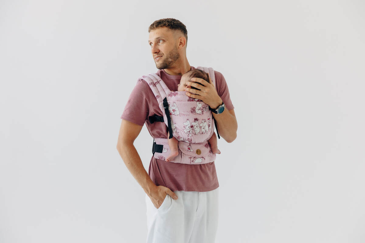 Mochila LennyLight, talla estándar, tejido jaqurad 100% algodón - MOOMINVALLEY - SHOW ME #babywearing
