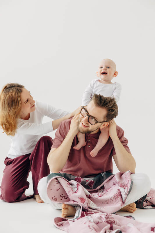 Fular, tejido jacquard (100% algodón) - MOOMINVALLEY - SHOW ME - talla XS #babywearing