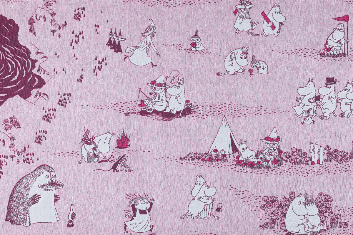 Fular, tejido jacquard (100% algodón) - MOOMINVALLEY - SHOW ME - talla XS #babywearing
