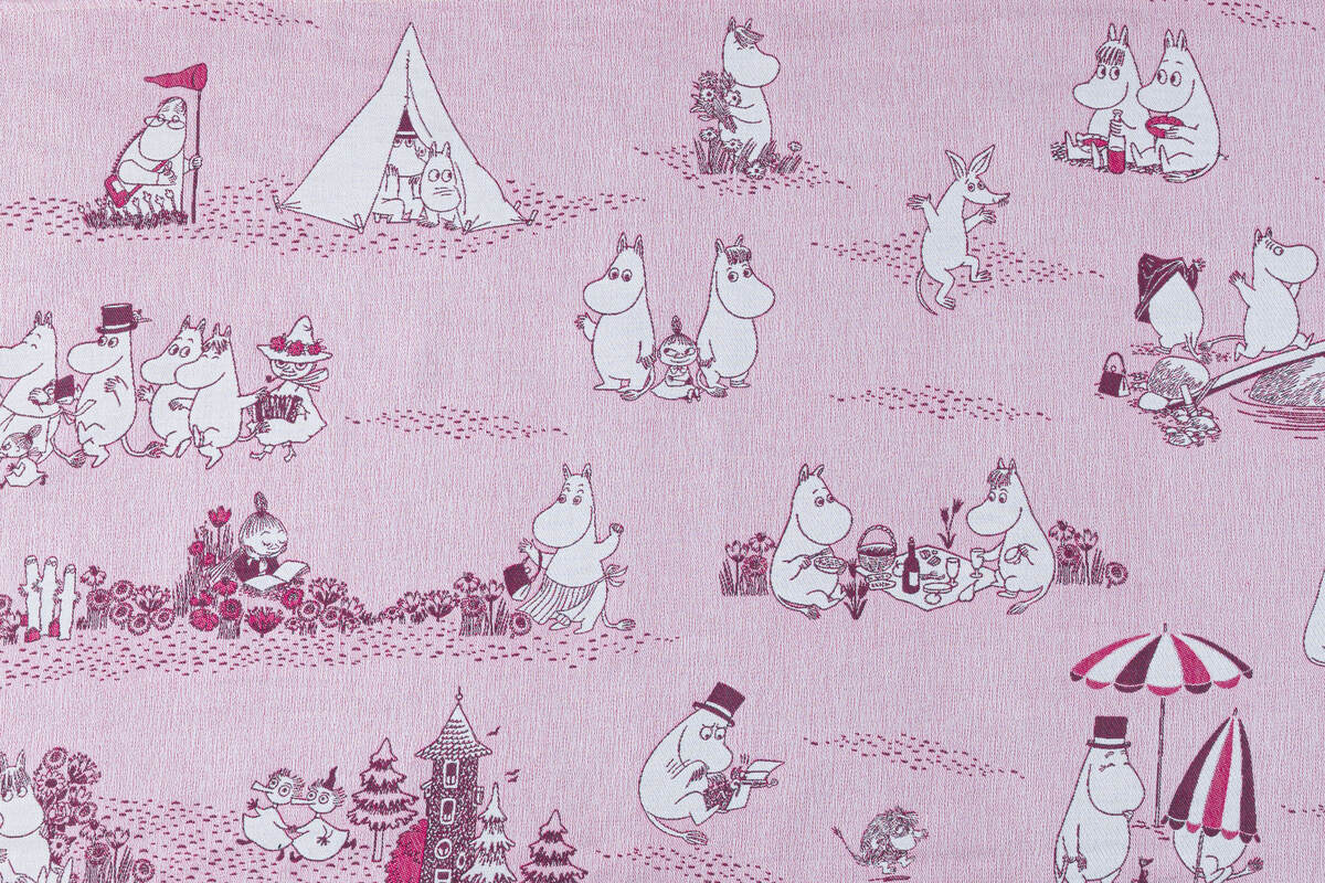 Fular, tejido jacquard (100% algodón) - MOOMINVALLEY - SHOW ME - talla XS #babywearing