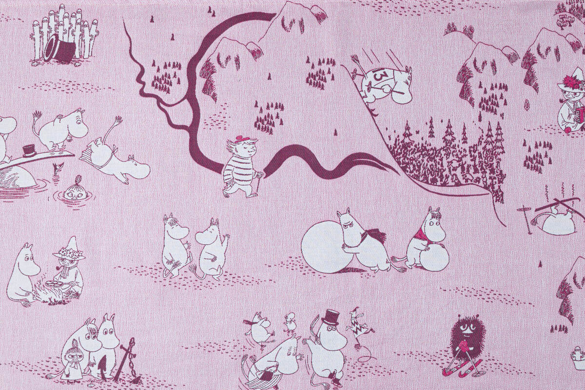 Fular, tejido jacquard (100% algodón) - MOOMINVALLEY - SHOW ME - talla XS #babywearing