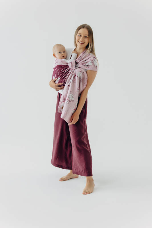 RingSling, Jacquardwebung (100% Baumwolle), mit Raffung an den Ringen - MOOMINVALLEY - SHOW ME - standard 1.8m #babywearing