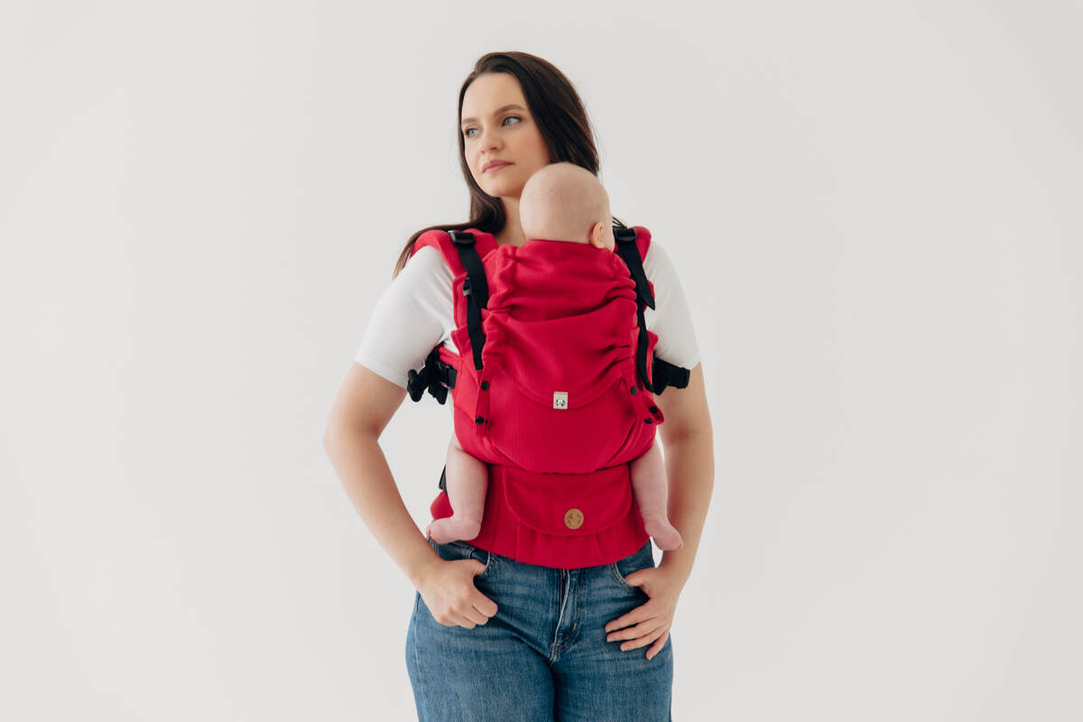 My First Baby Carrier - LennyUpGrade Carrier PRO, Standard Size, herringbone weave 100% cotton - LITTLE HERRINGBONE SEDONA #babywearing
