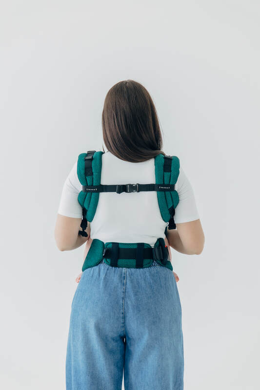My First Baby Carrier - LennyUpGrade PRO, Standard Size, herringbone weave 100% cotton - EMERALD #babywearing