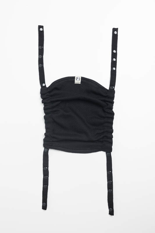 Kapturek do nosidełka (100% bawełna) - MAŁA JODEŁKA CZARNY HEBAN #babywearing